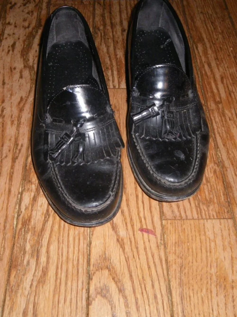 Vintage Men’s Dexter USA Black Slip On Loafers w/ Tassels Dress Shoes